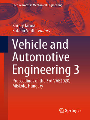 cover image of Vehicle and Automotive Engineering 3
